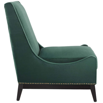 Confident Accent Upholstered Performance Velvet Lounge Chair By HouseBean