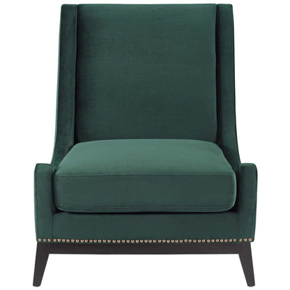 Confident Accent Upholstered Performance Velvet Lounge Chair By HouseBean