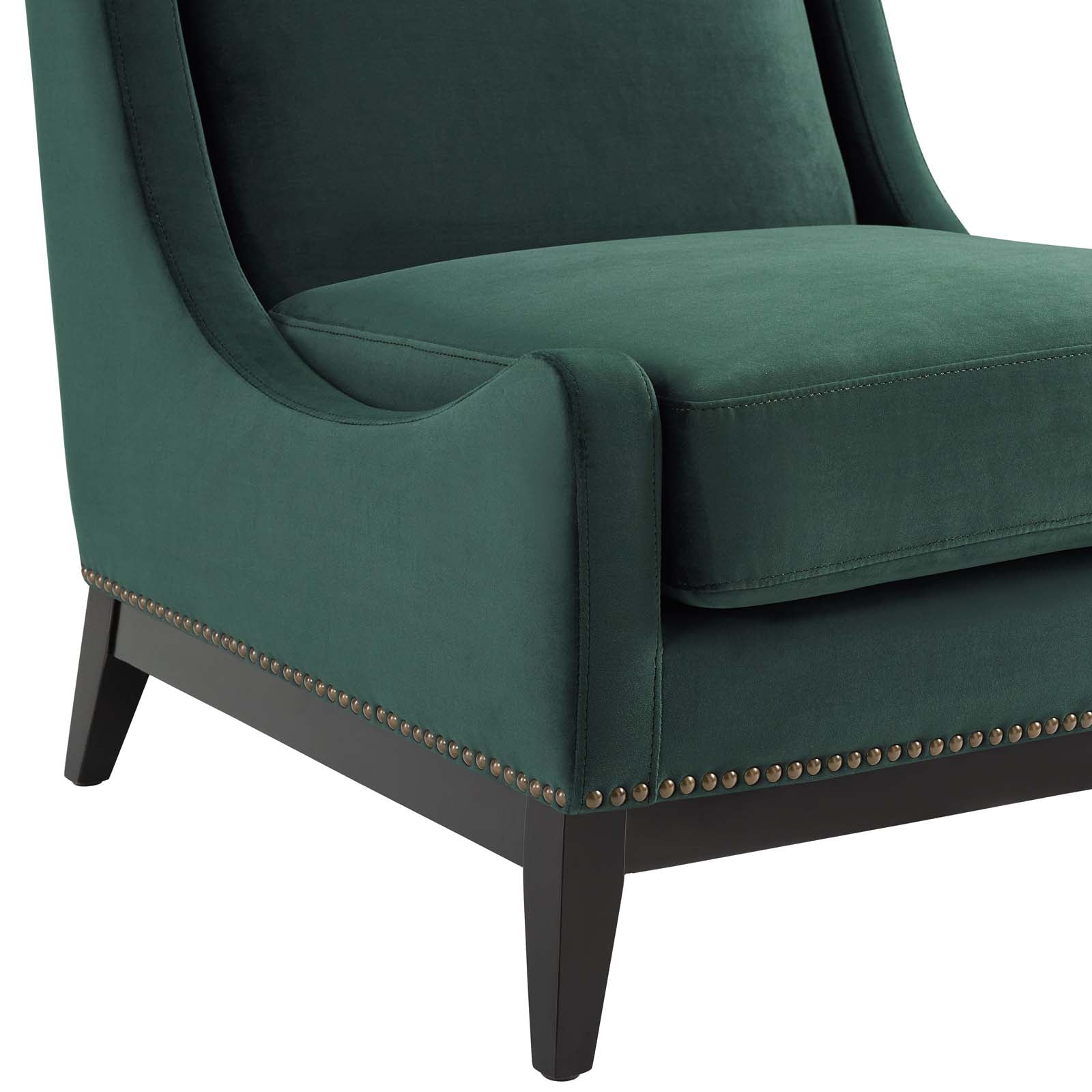 Confident Accent Upholstered Performance Velvet Lounge Chair By HouseBean