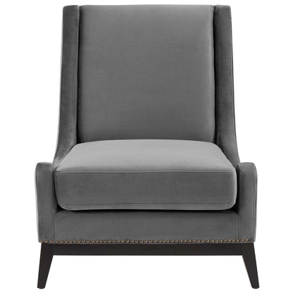 Confident Accent Upholstered Performance Velvet Lounge Chair By HouseBean