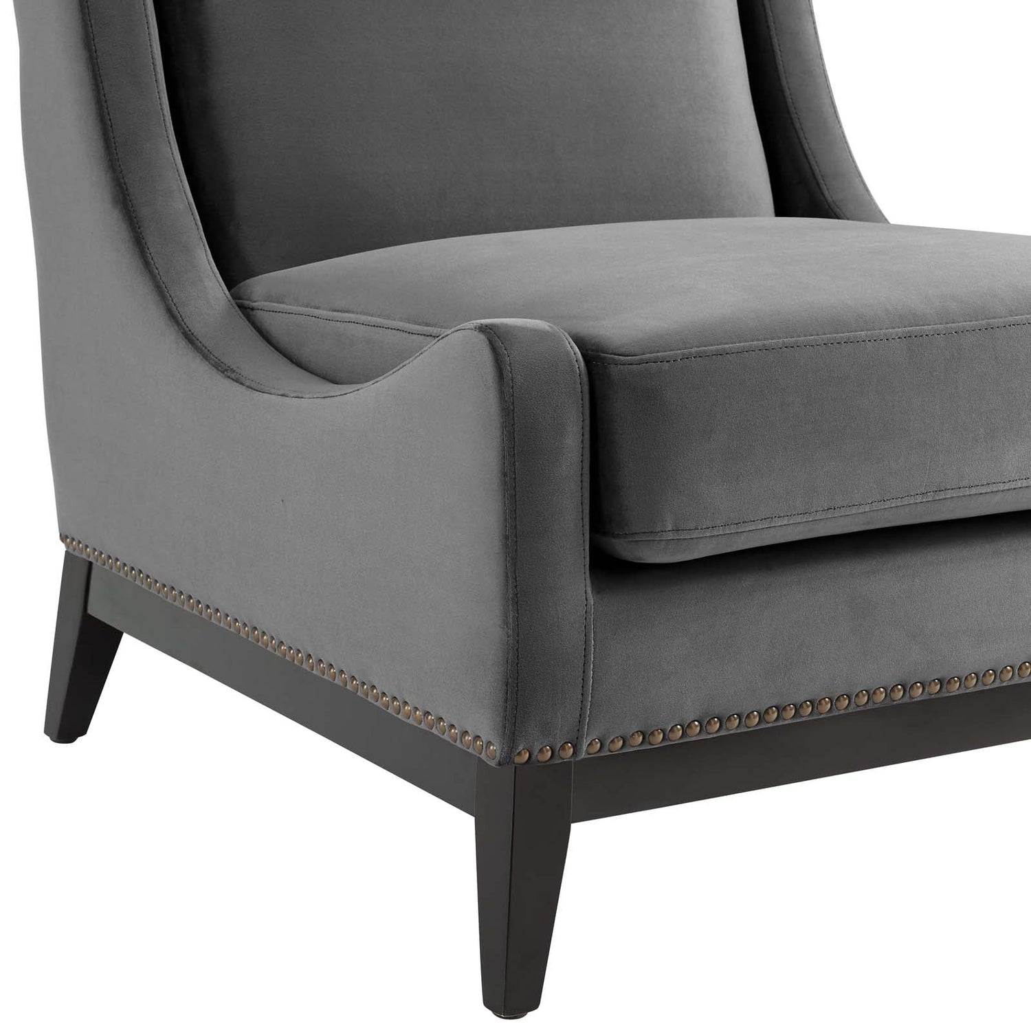 Confident Accent Upholstered Performance Velvet Lounge Chair By HouseBean