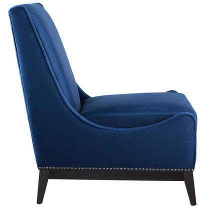 Confident Accent Upholstered Performance Velvet Lounge Chair By HouseBean