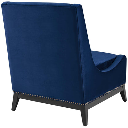 Confident Accent Upholstered Performance Velvet Lounge Chair By HouseBean