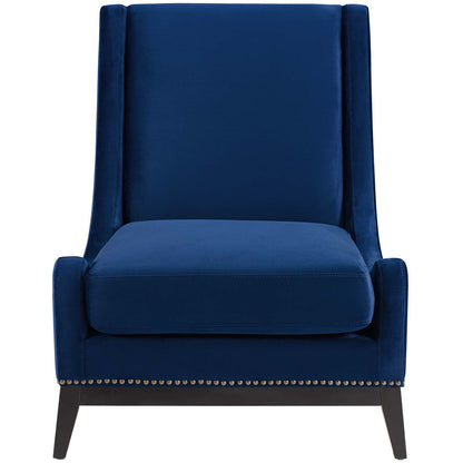 Confident Accent Upholstered Performance Velvet Lounge Chair By HouseBean