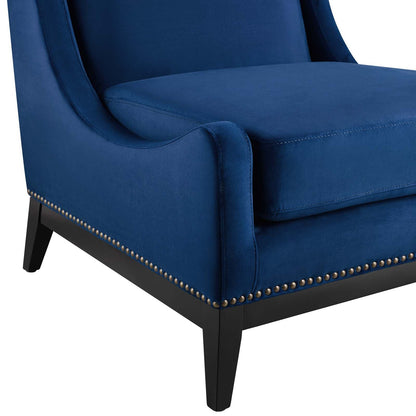 Confident Accent Upholstered Performance Velvet Lounge Chair By HouseBean