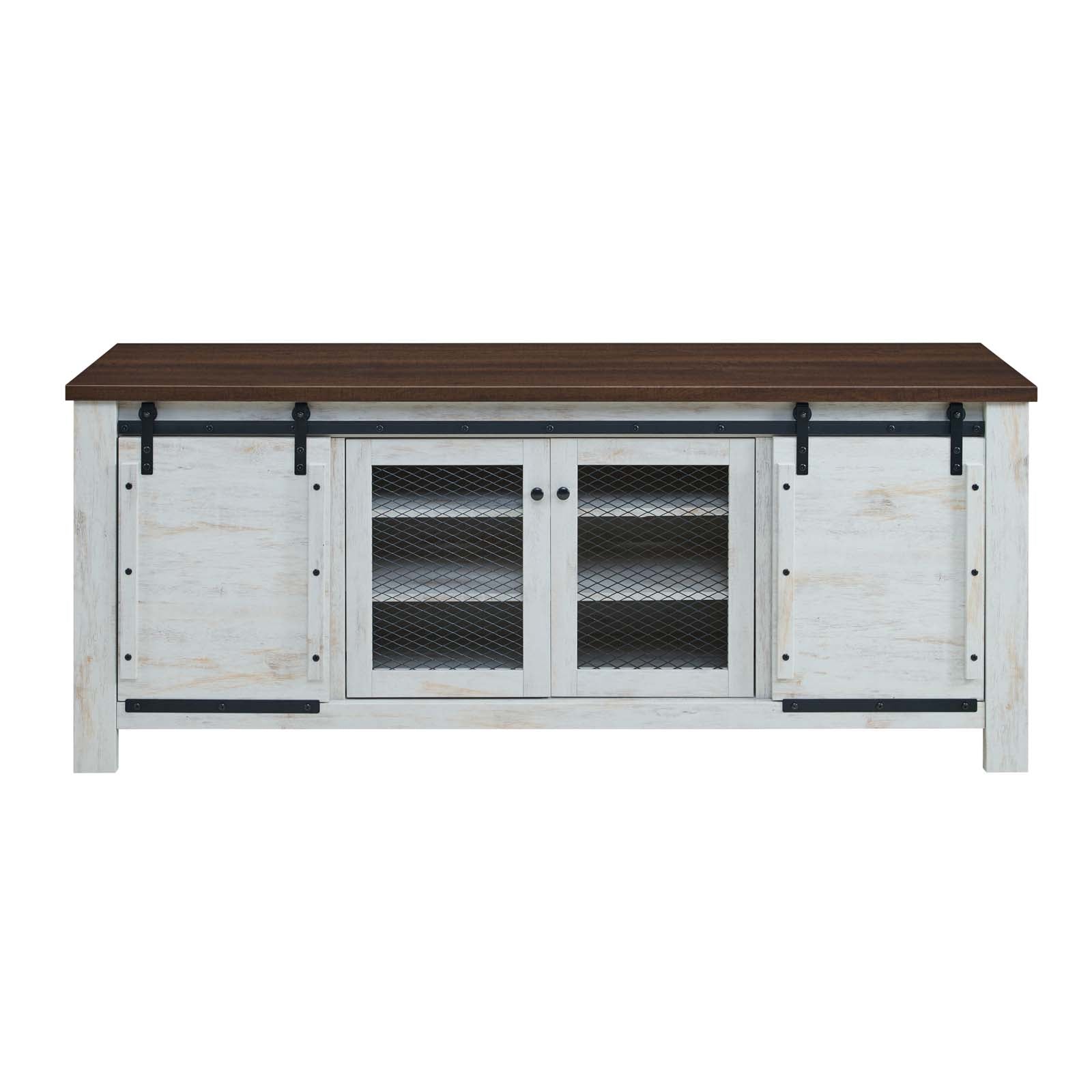 Bennington 71&quot; Rustic Sliding Door TV Stand by Modway