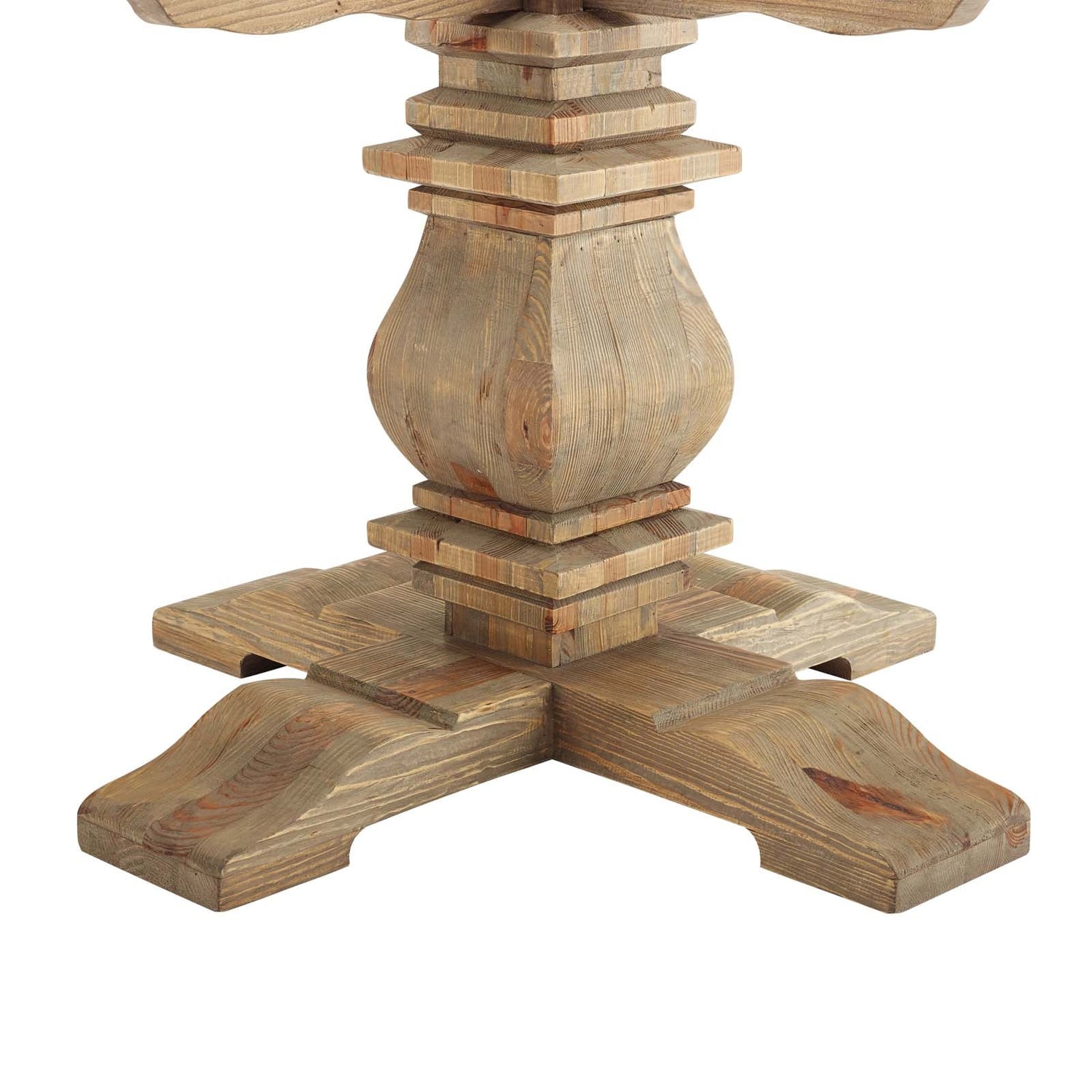 Column 59&quot; Round Pine Wood Dining Table By HouseBean