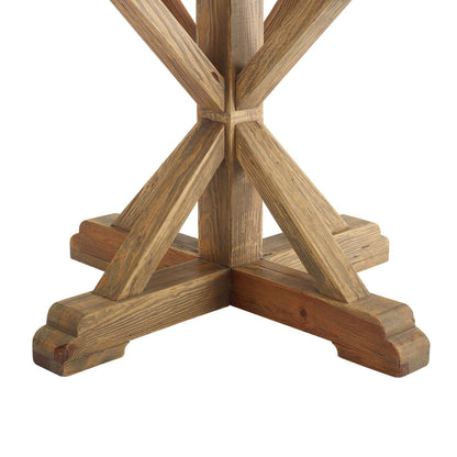 Stitch 71&quot; Round Pine Wood Dining Table by Modway