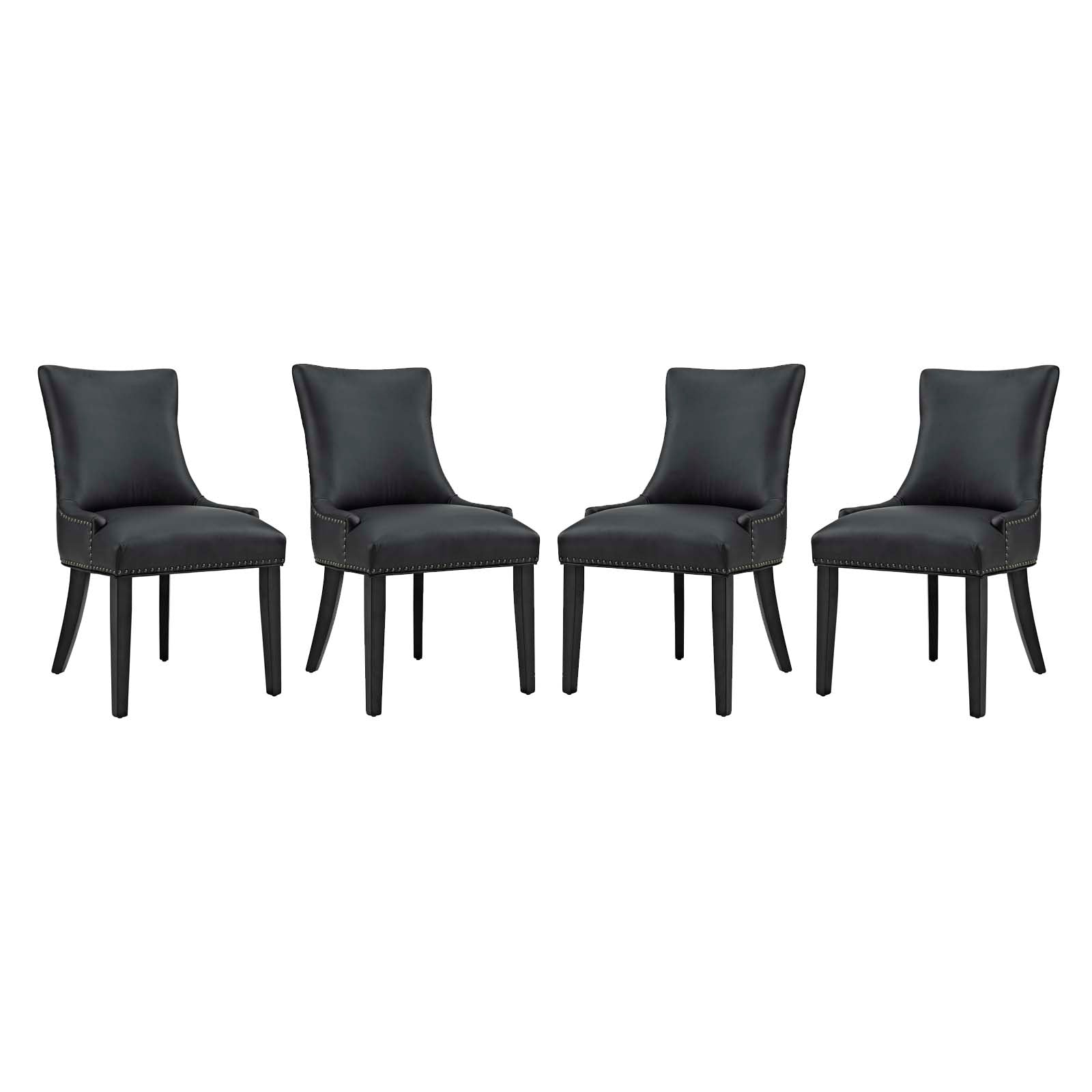 Marquis Dining Chair Faux Leather Set of 4 By HouseBean