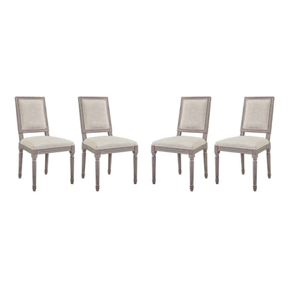 Court Dining Side Chair Upholstered Fabric Set of 4 By HouseBean