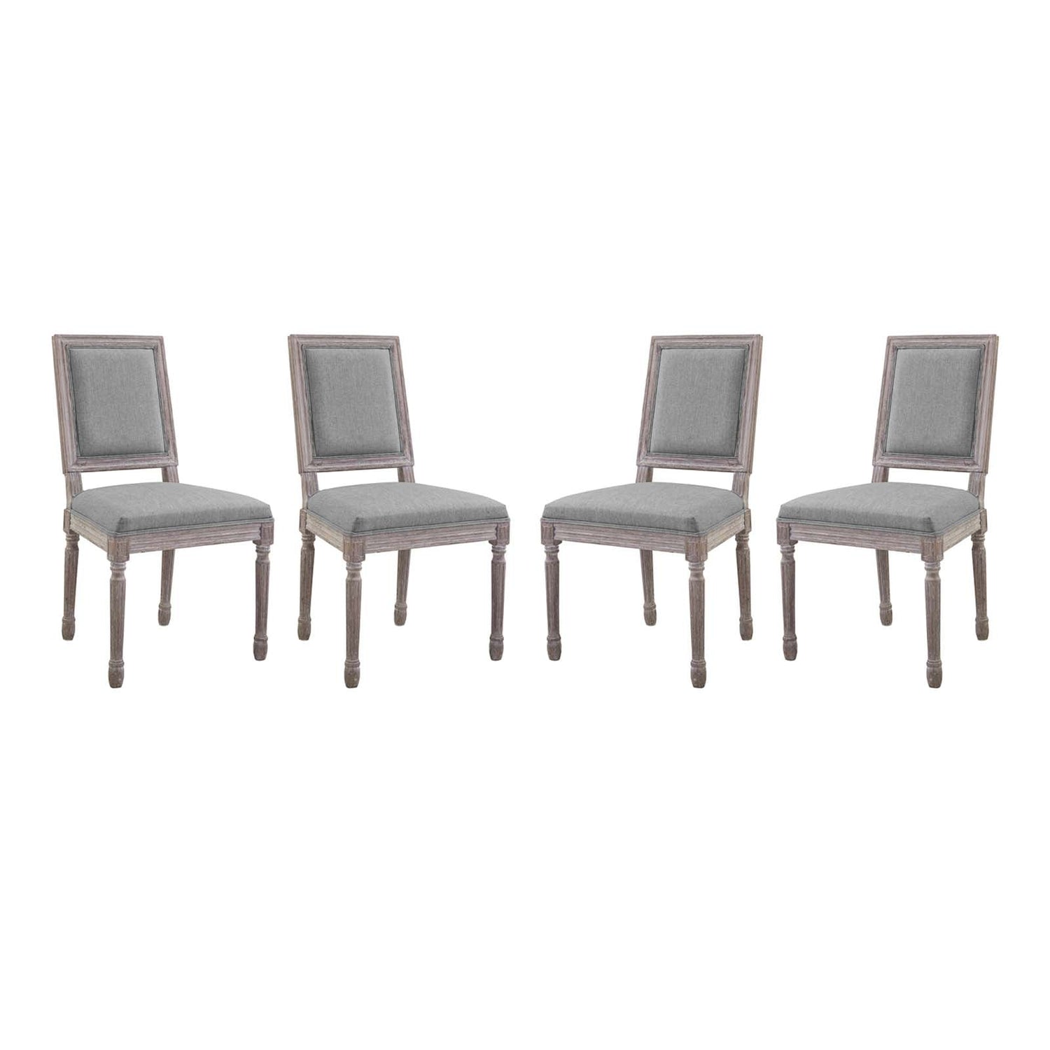 Court Dining Side Chair Upholstered Fabric Set of 4 By HouseBean