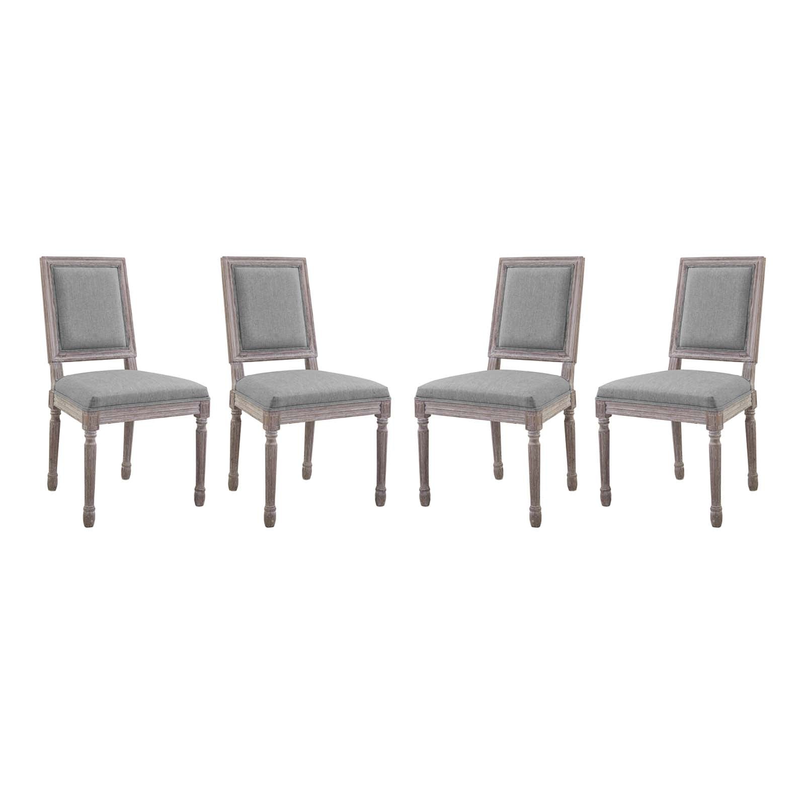 Court Dining Side Chair Upholstered Fabric Set of 4 By HouseBean