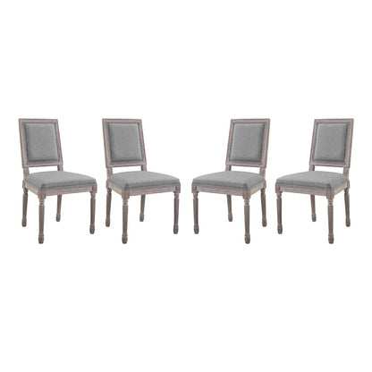 Court Dining Side Chair Upholstered Fabric Set of 4 By HouseBean