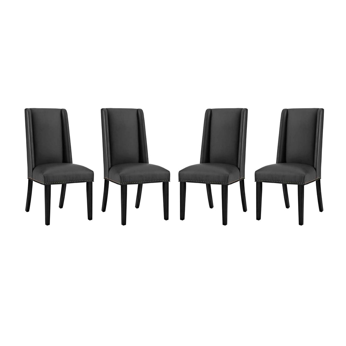 Baron Dining Chair Vinyl Set of 4 By HouseBean