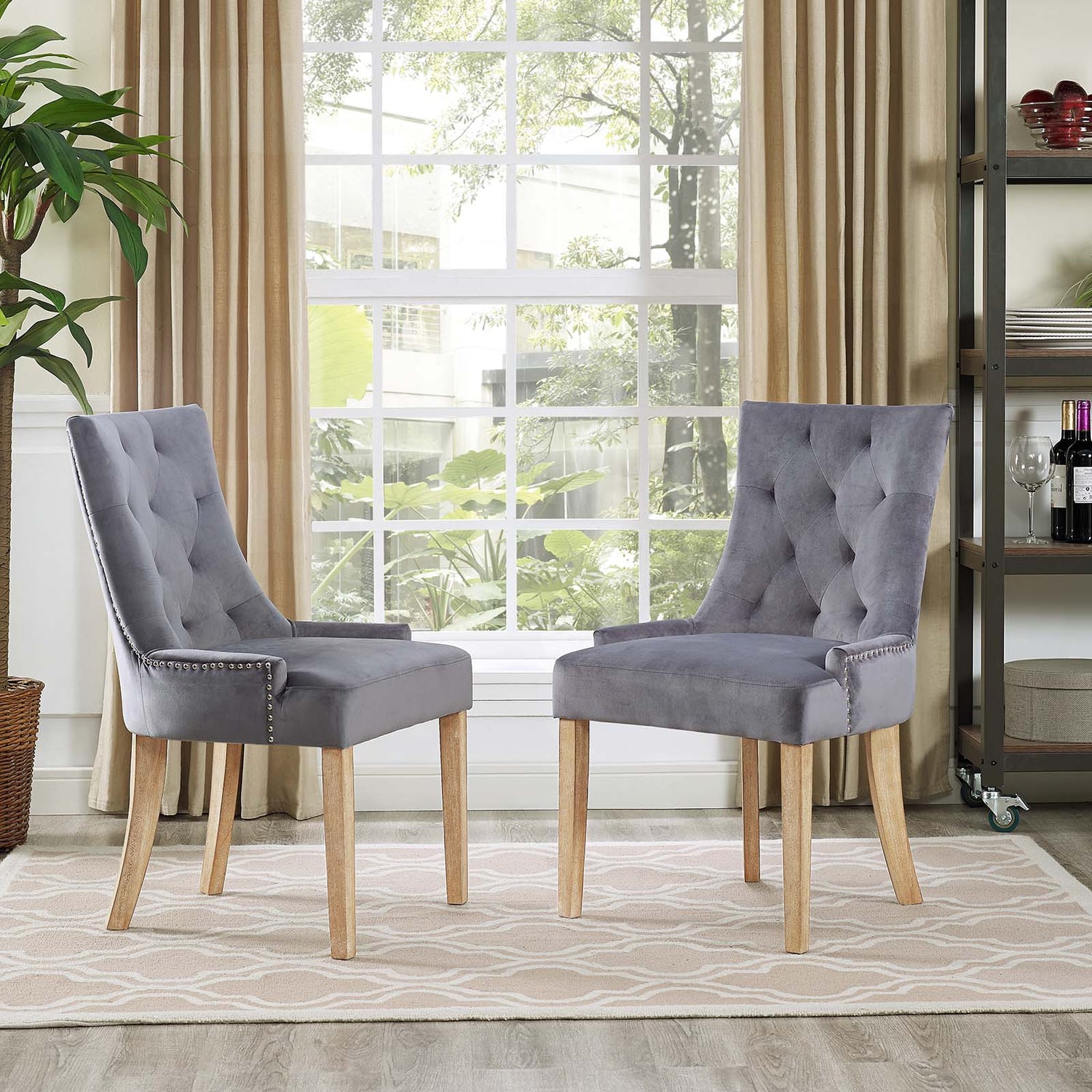 Pose Dining Chair Performance Velvet Set of 2 By HouseBean