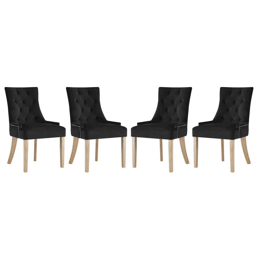 Pose Dining Chair Performance Velvet Set of 4 By HouseBean