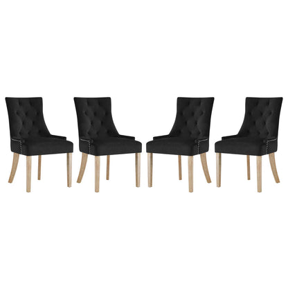 Pose Dining Chair Performance Velvet Set of 4 By HouseBean