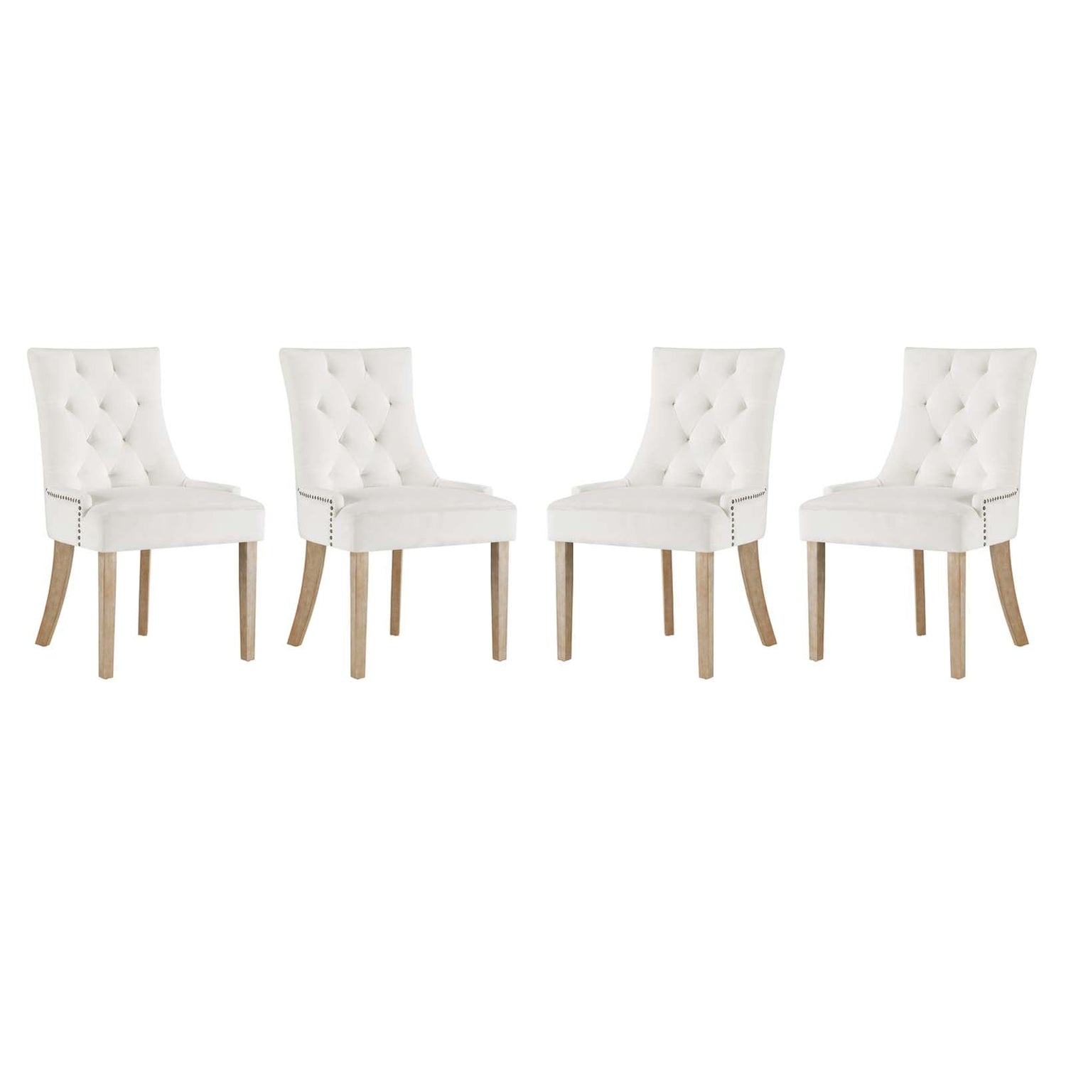 Pose Dining Chair Performance Velvet Set of 4 By HouseBean