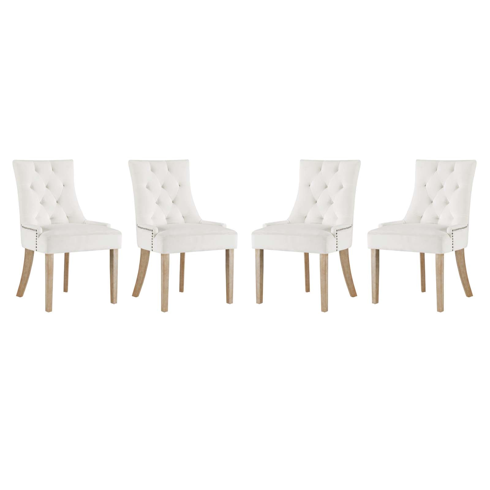 Pose Dining Chair Performance Velvet Set of 4 By HouseBean