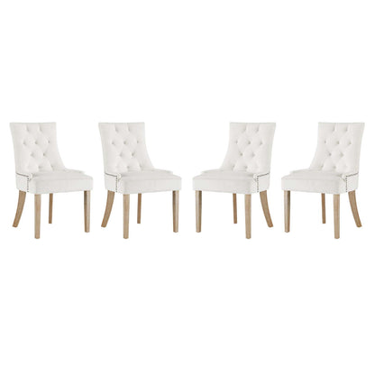 Pose Dining Chair Performance Velvet Set of 4 By HouseBean