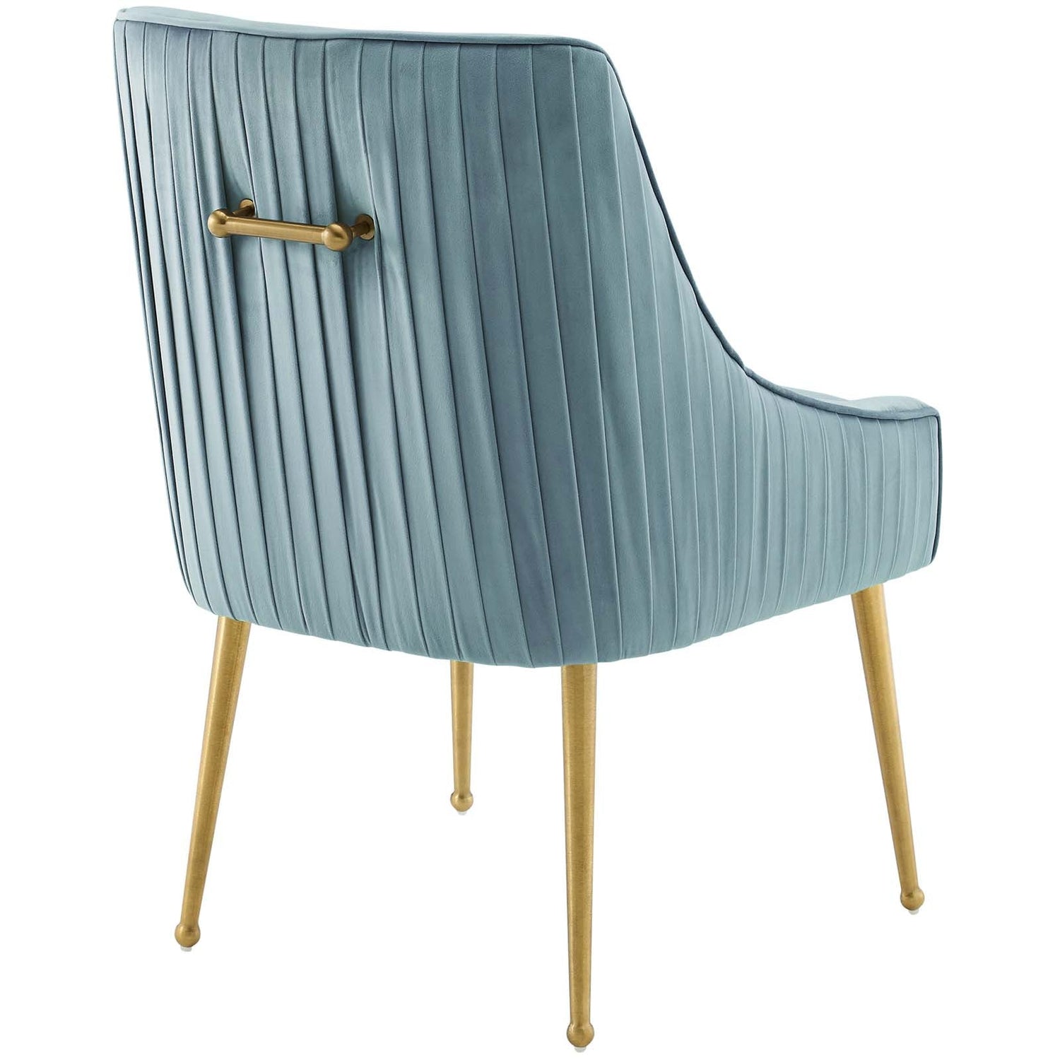 Discern Pleated Back Upholstered Performance Velvet Dining Chair By HouseBean