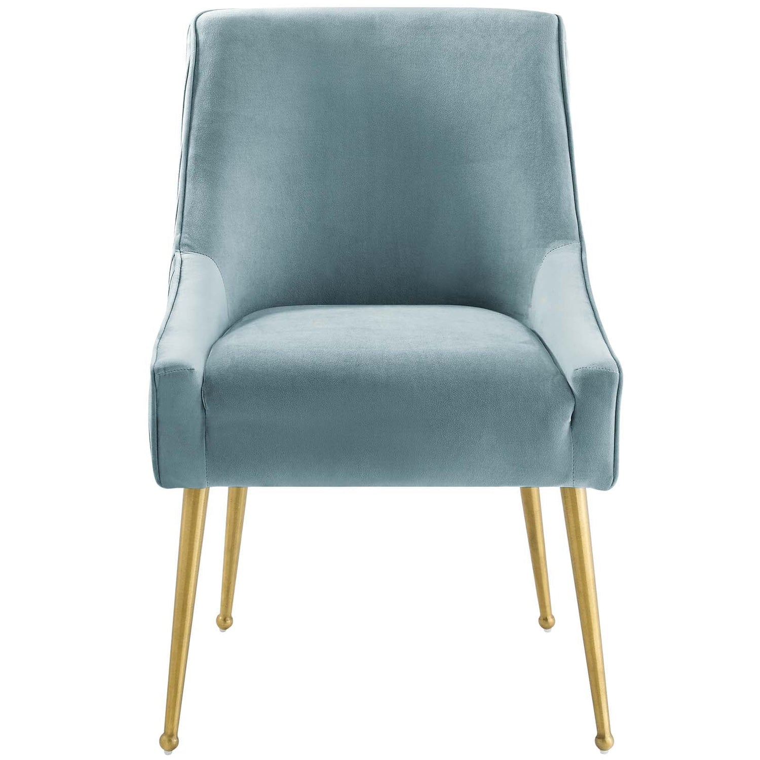 Discern Pleated Back Upholstered Performance Velvet Dining Chair By HouseBean