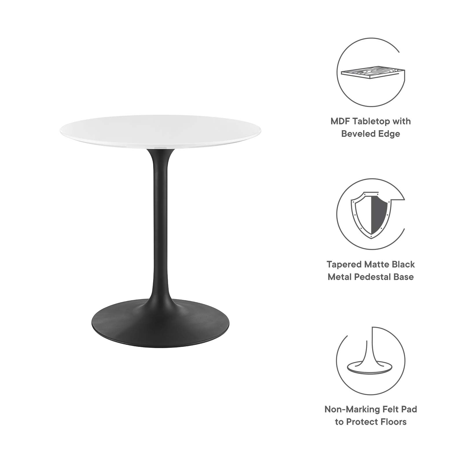 Lippa 28&quot; Round Dining Table By HouseBean