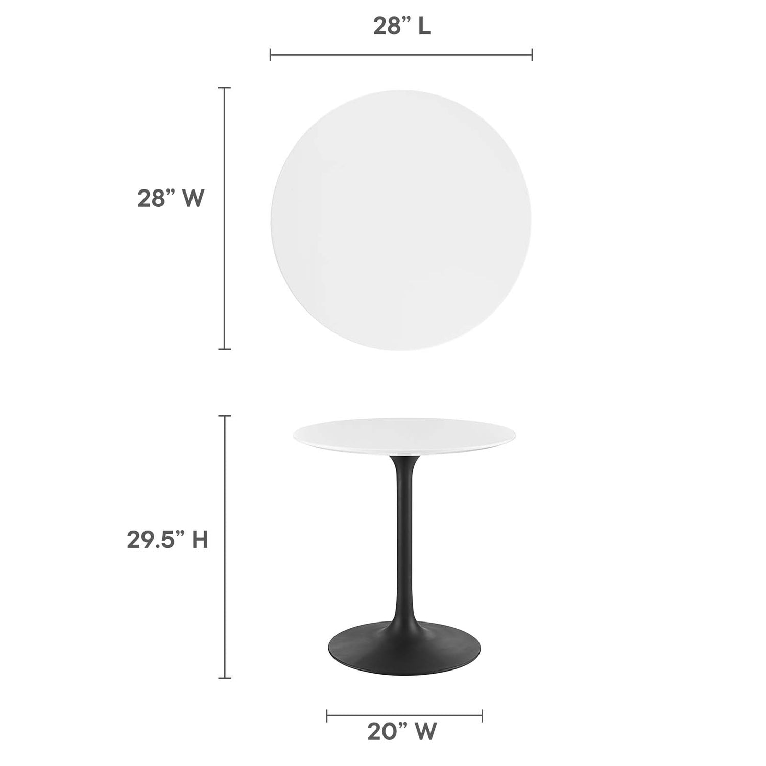 Lippa 28&quot; Round Dining Table By HouseBean