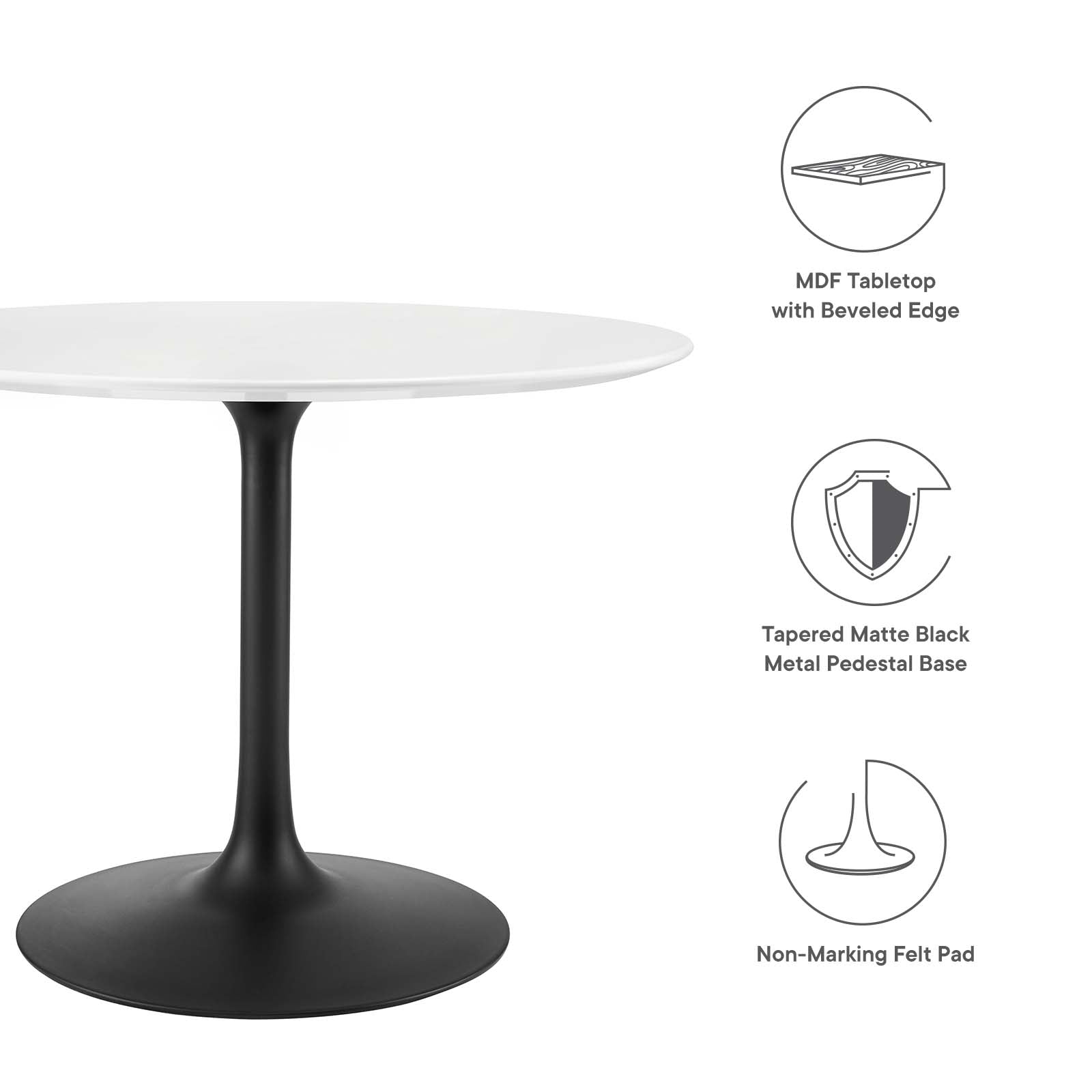 Lippa 40&quot; Round Dining Table By HouseBean