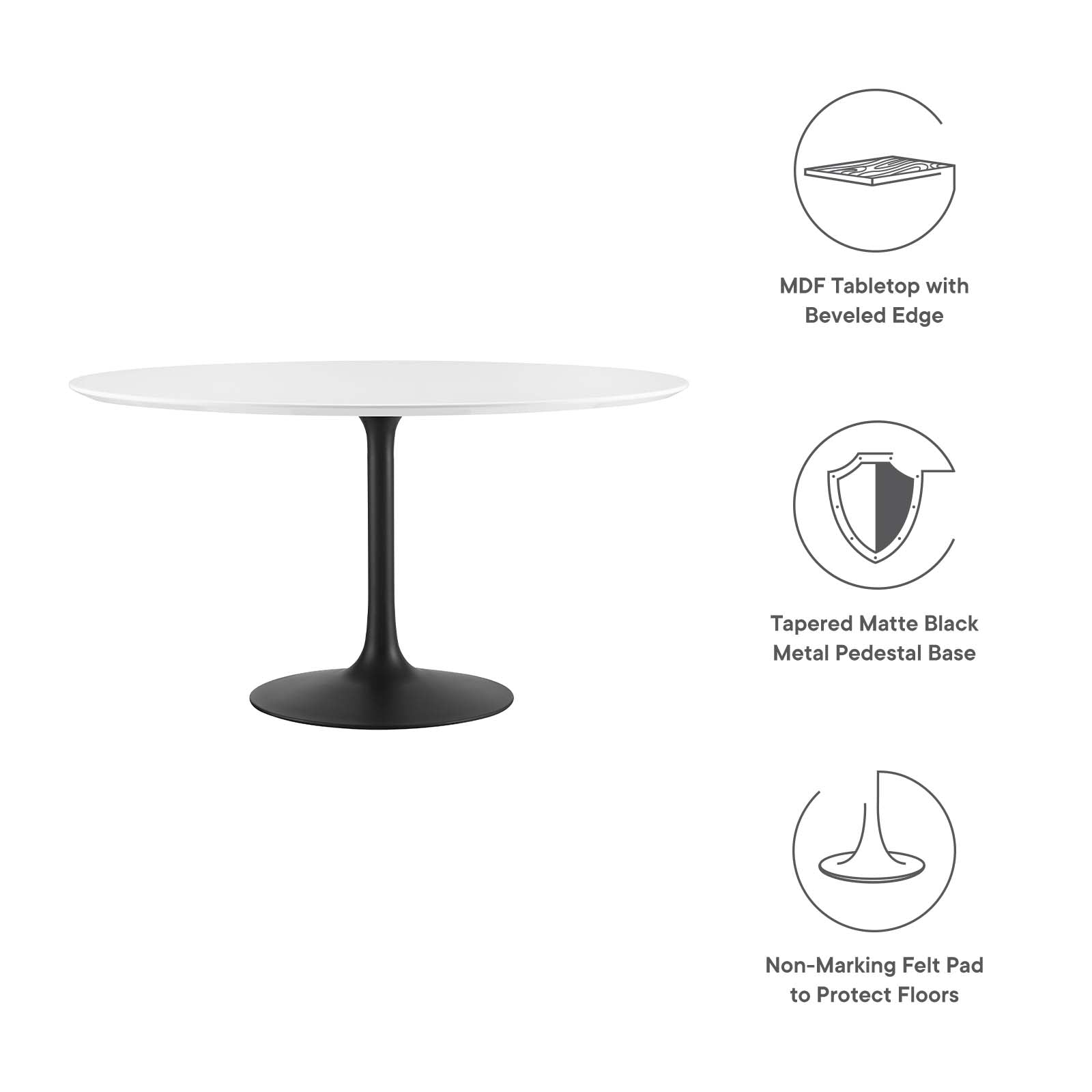 Lippa 54&quot; Round Dining Table By HouseBean