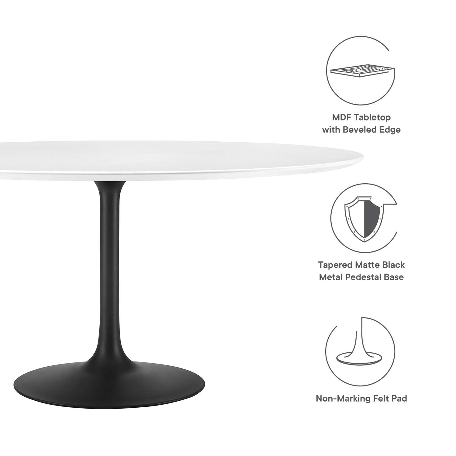 Lippa 60&quot; Round Dining Table By HouseBean