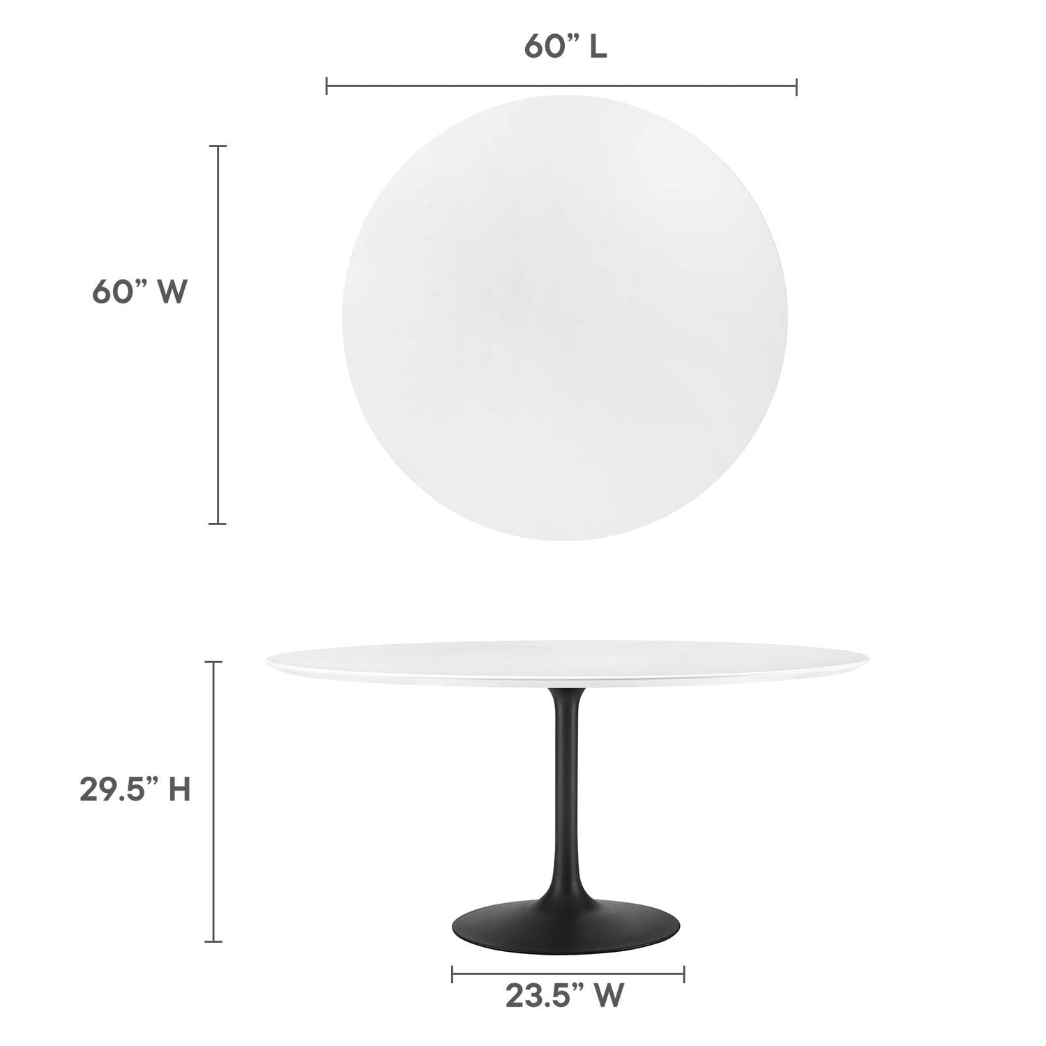 Lippa 60&quot; Round Dining Table By HouseBean