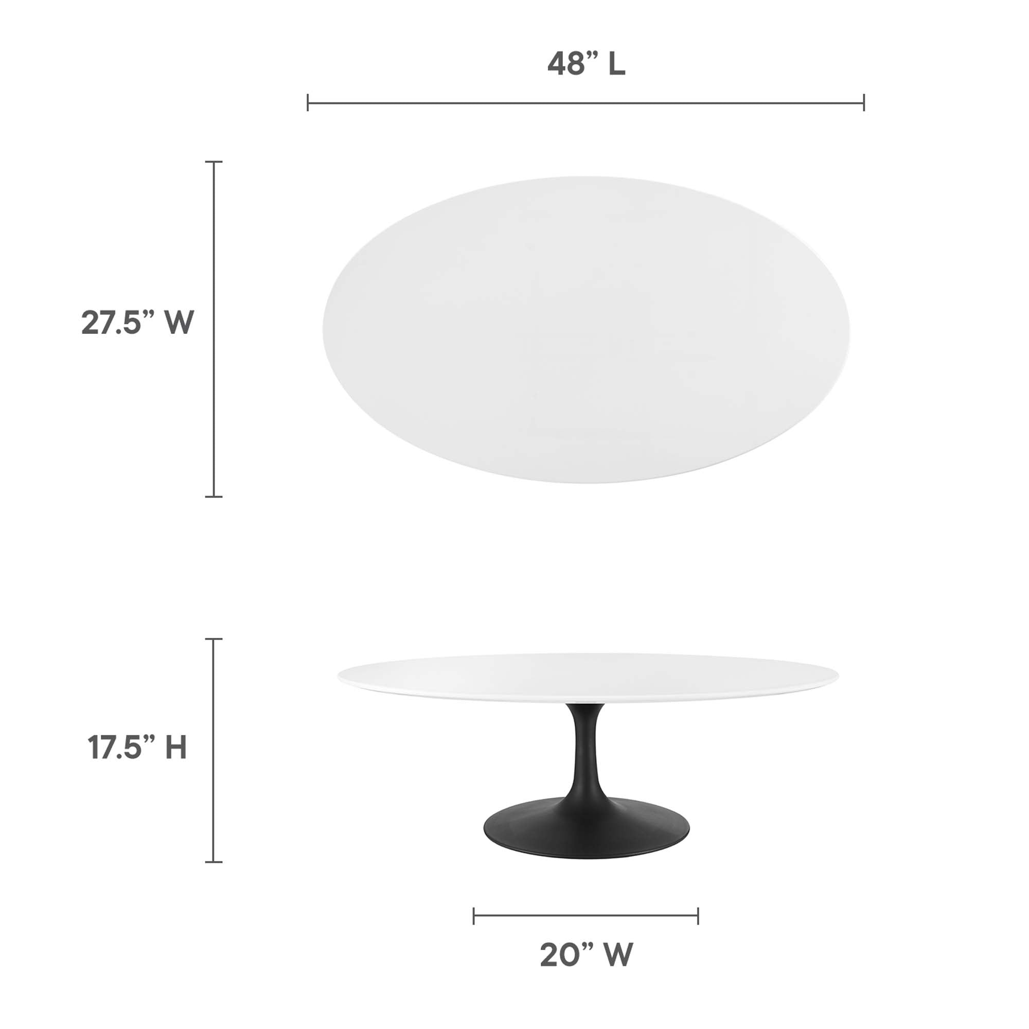 Lippa Oval Wood Coffee Table by Modway