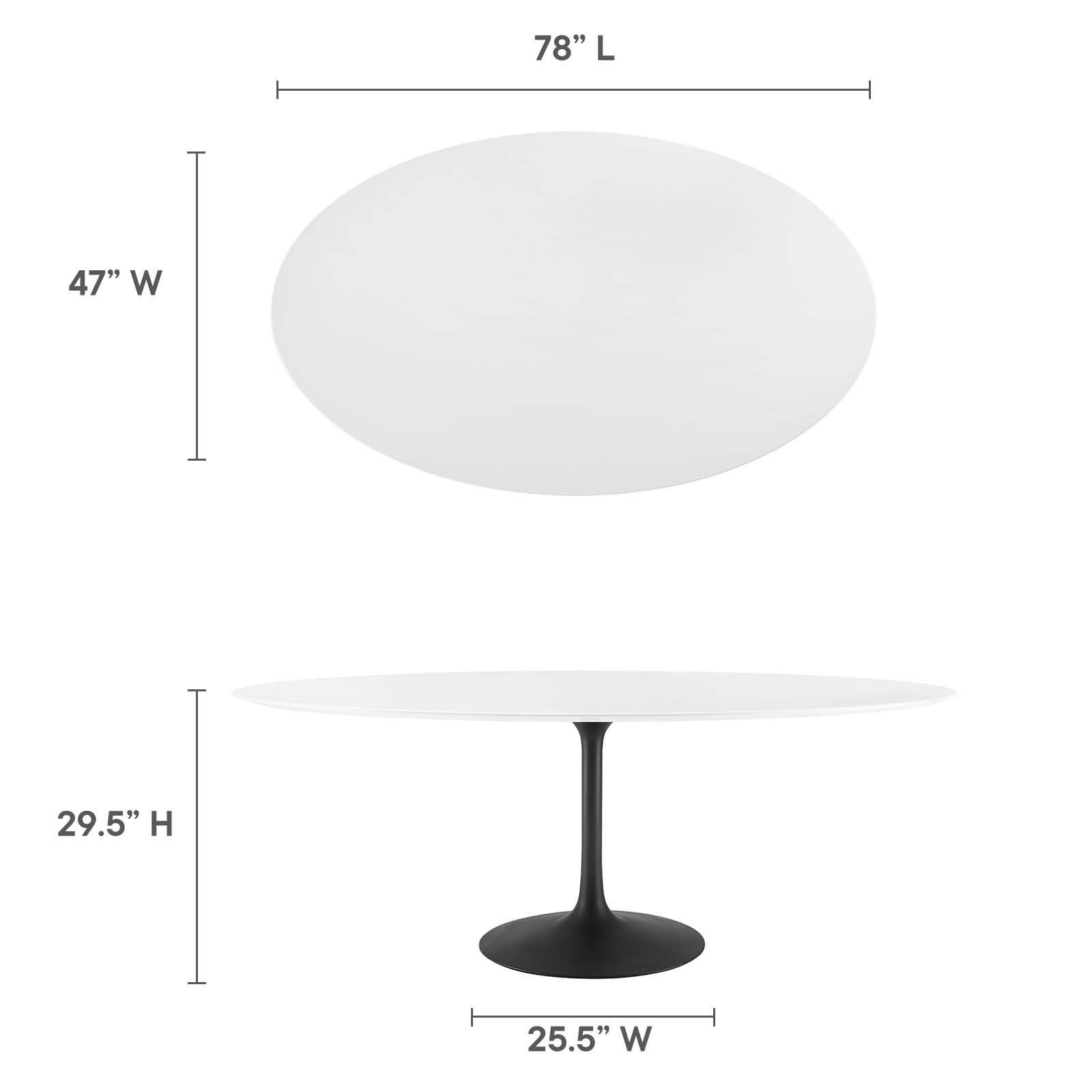 Lippa 78&quot; Oval Dining Table By HouseBean