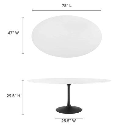 Lippa 78&quot; Oval Dining Table By HouseBean