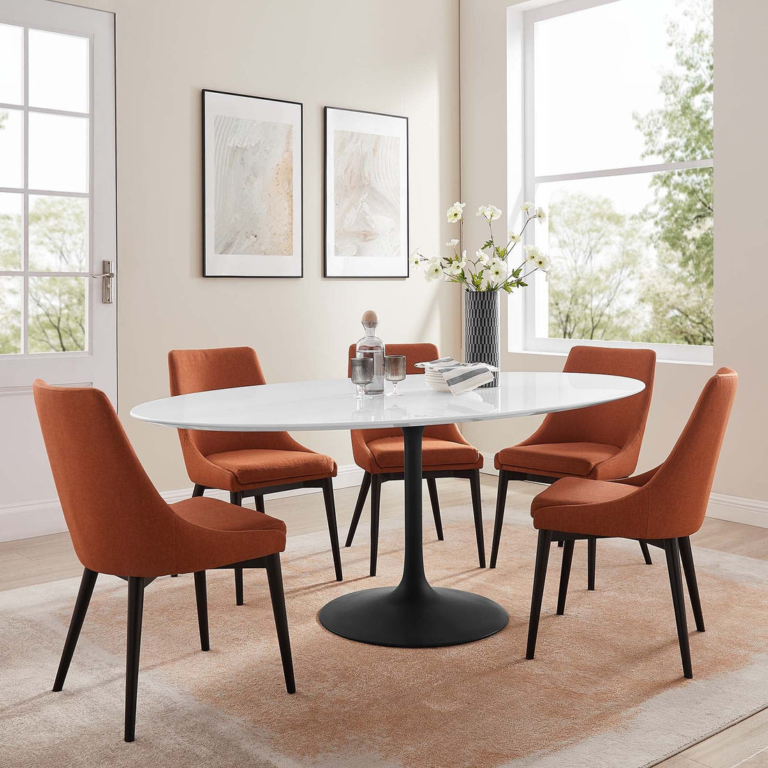 Lippa 78&quot; Oval Dining Table By HouseBean