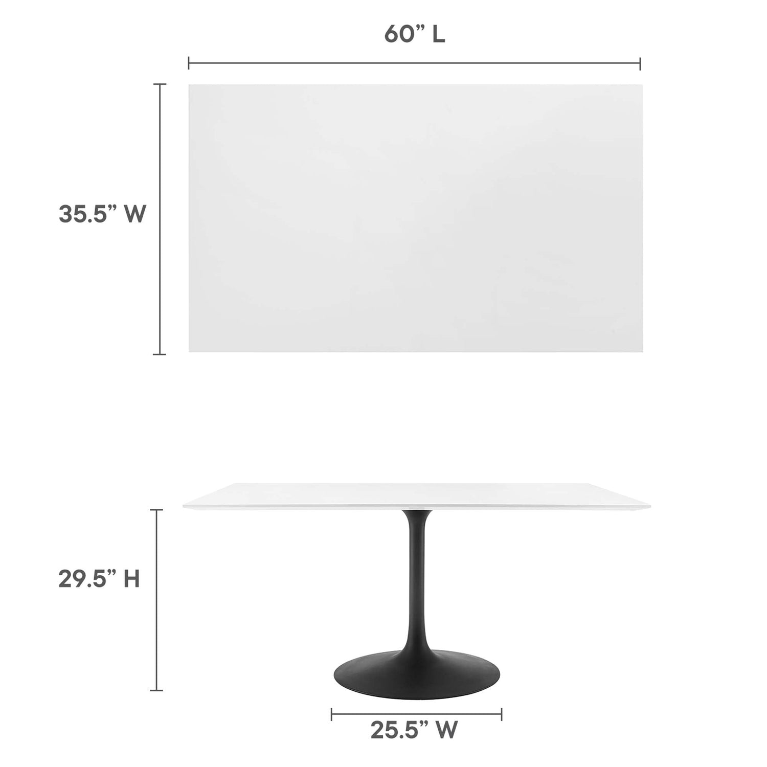 Lippa Rectangle Wood Dining Table by Modway