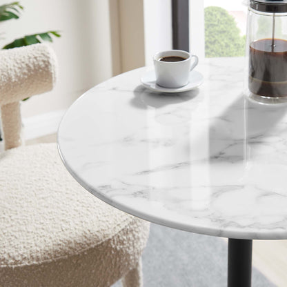 Lippa Round Artificial Marble Bar Table by Modway