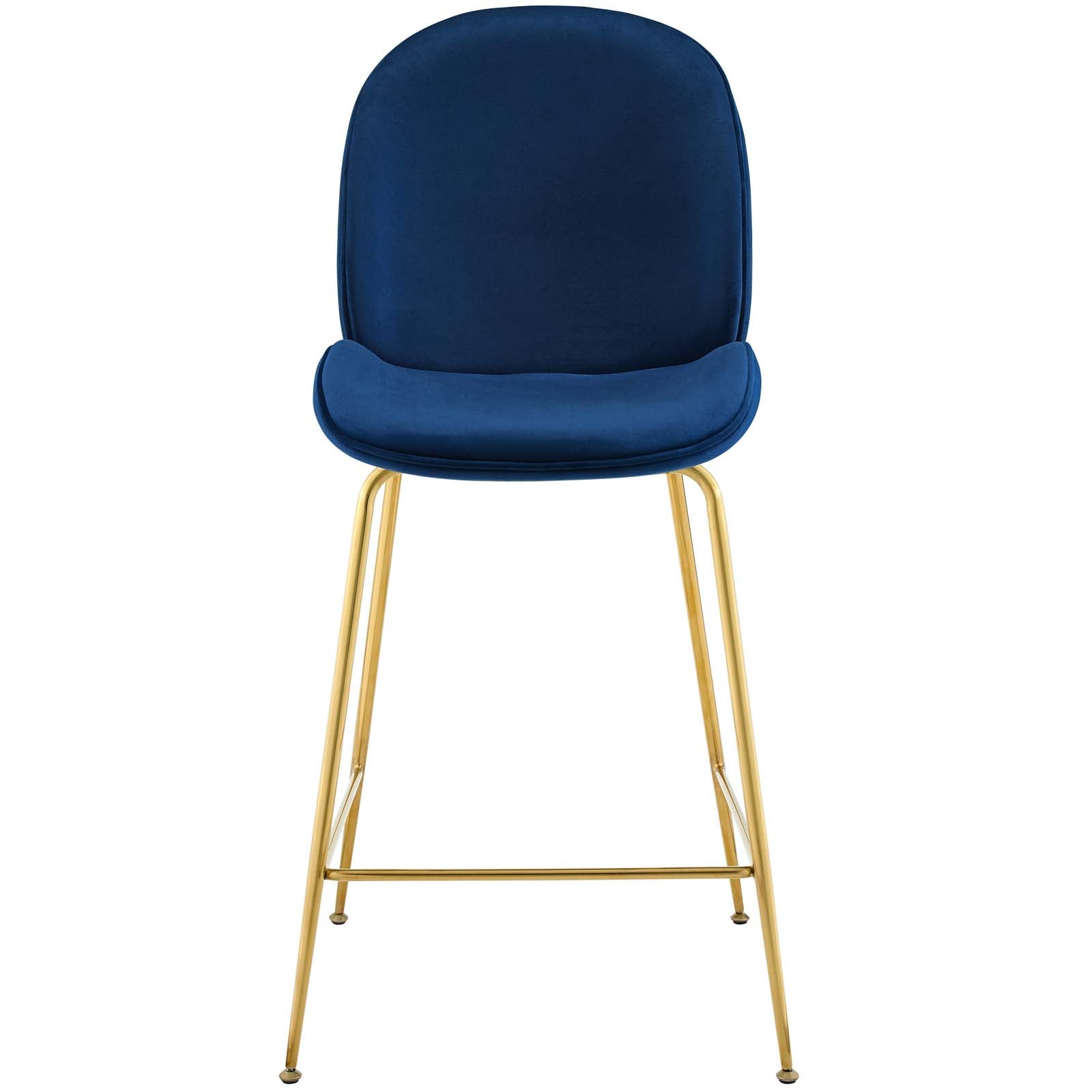 Scoop Gold Stainless Steel Leg Performance Velvet Counter Stool By HouseBean