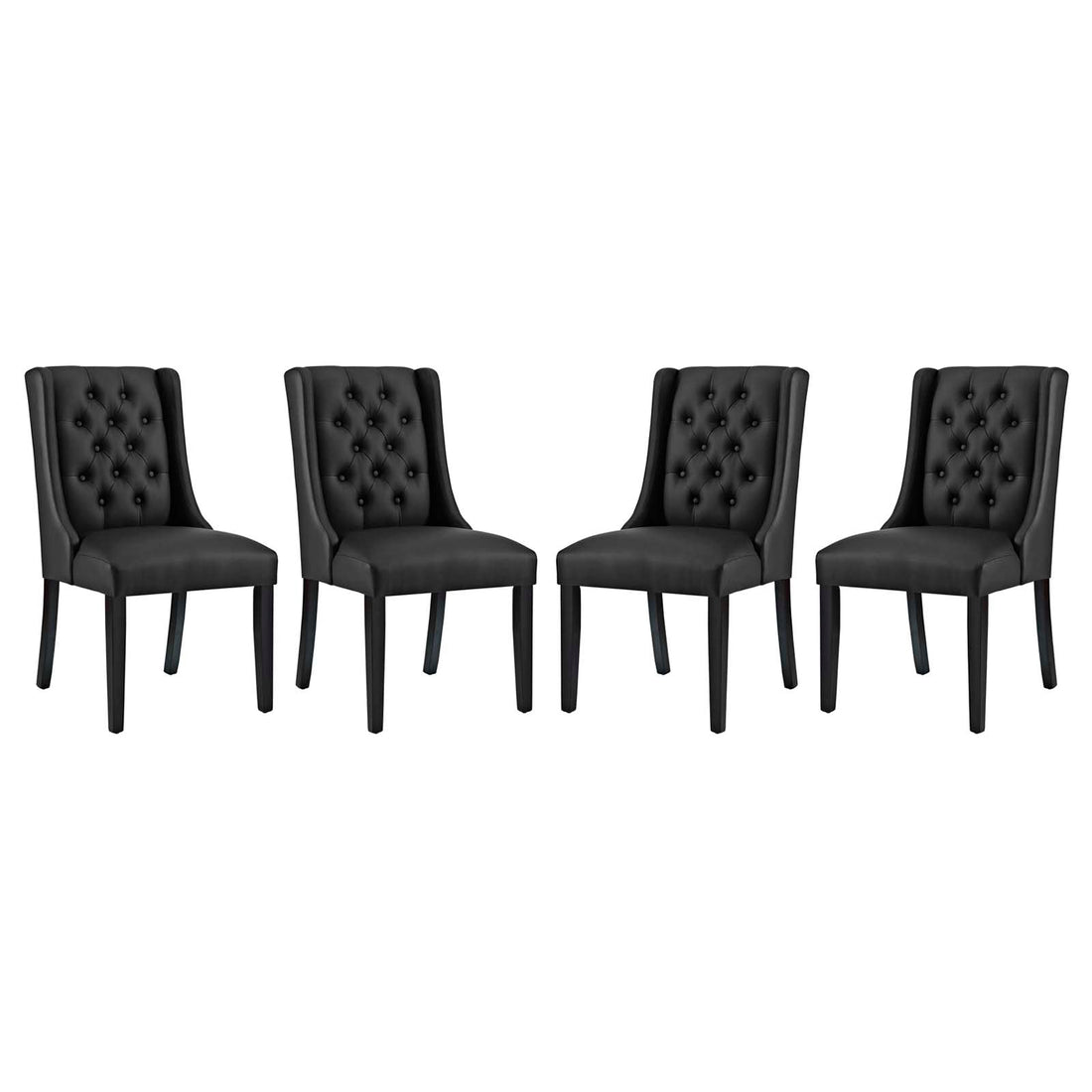 Baronet Dining Chair Vinyl Set of 4 By HouseBean