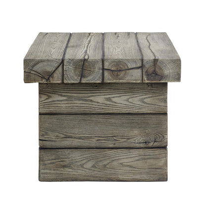 Manteo Rustic Coastal Outdoor Patio Side Table By HouseBean