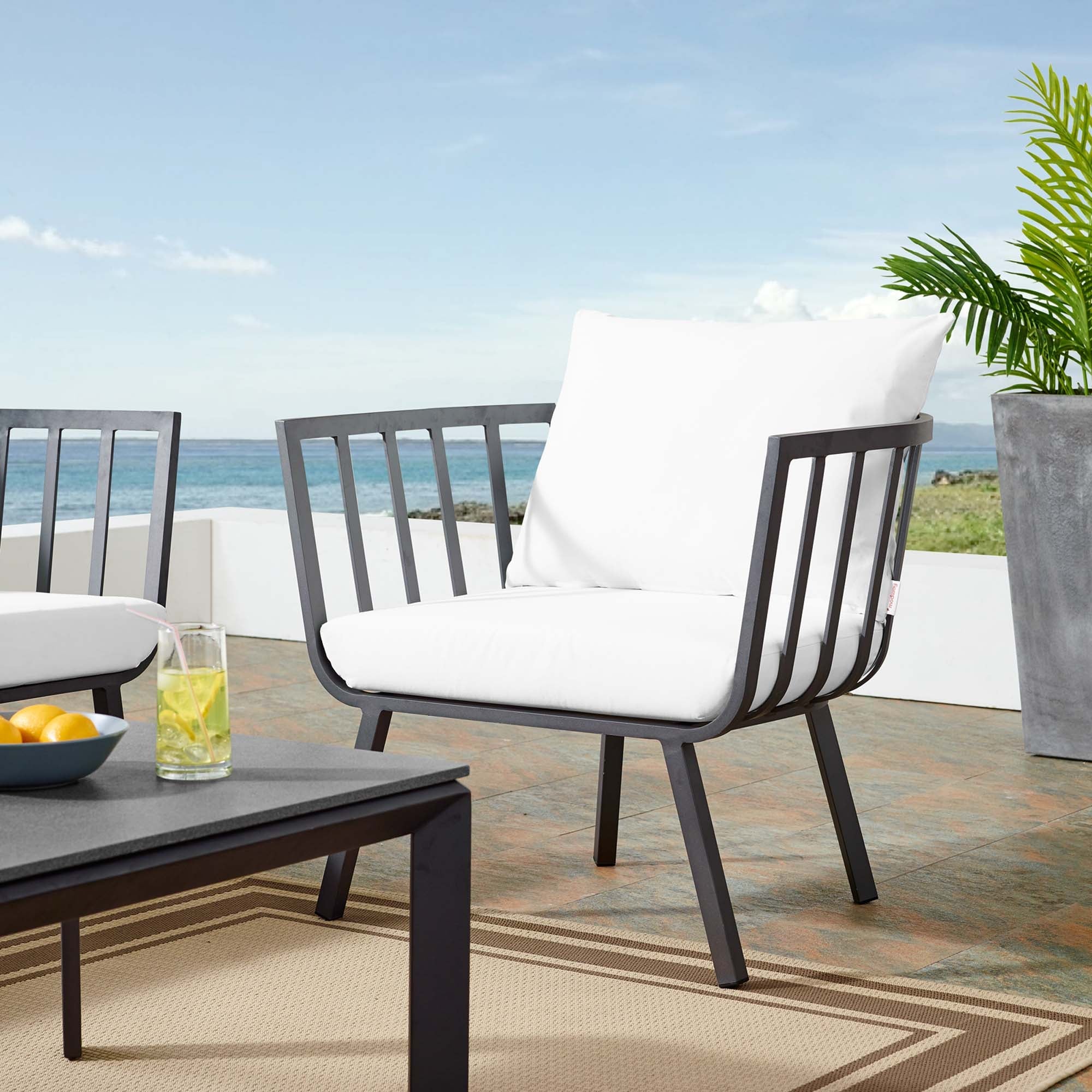 Riverside Outdoor Patio Aluminum Armchair by Modway