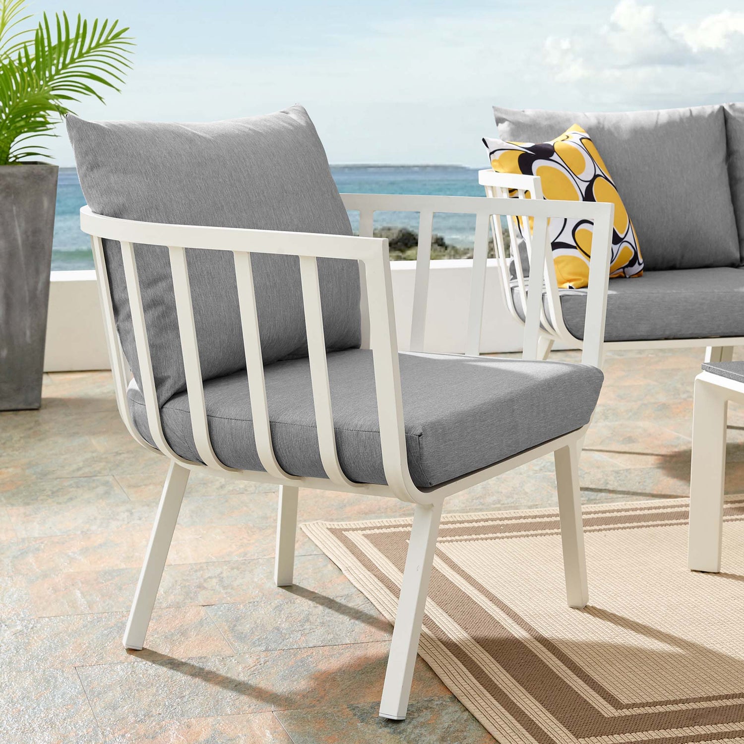 Riverside Outdoor Patio Aluminum Armchair by Modway