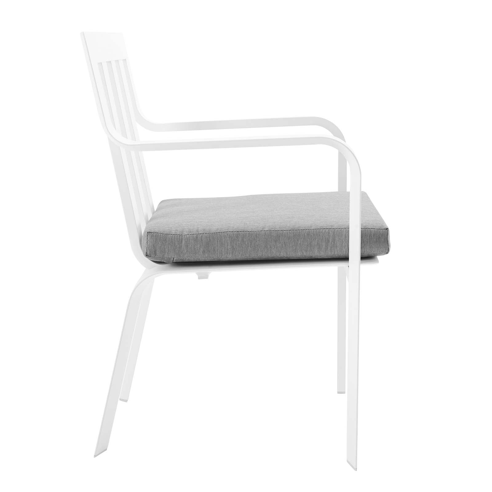 Baxley Stackable Outdoor Patio Aluminum Dining Armchair By HouseBean