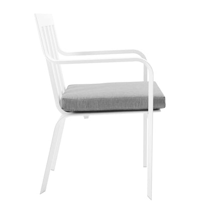 Baxley Stackable Outdoor Patio Aluminum Dining Armchair By HouseBean