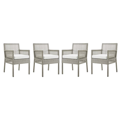 Aura Dining Armchair Outdoor Patio Wicker Rattan Set of 4 By HouseBean