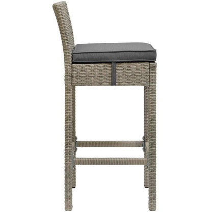 Conduit Outdoor Patio Wicker Rattan Bar Stool Set of 2 by Modway