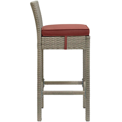 Conduit Outdoor Patio Wicker Rattan Bar Stool Set of 2 by Modway