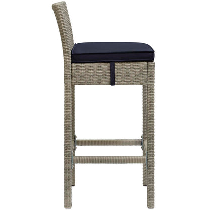 Conduit Outdoor Patio Wicker Rattan Bar Stool Set of 2 by Modway