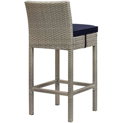 Conduit Outdoor Patio Wicker Rattan Bar Stool Set of 2 by Modway